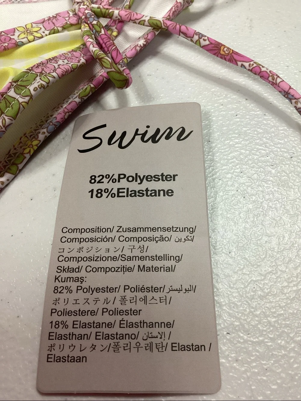 Women’s Floral Pink & Yellow Tie-Side Bikini